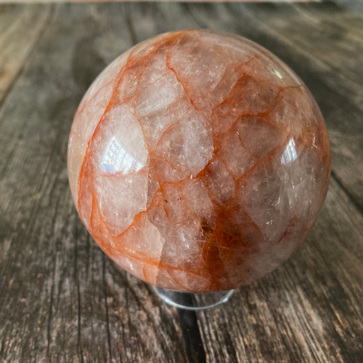 Hematoid Quartz Crystal Sphere