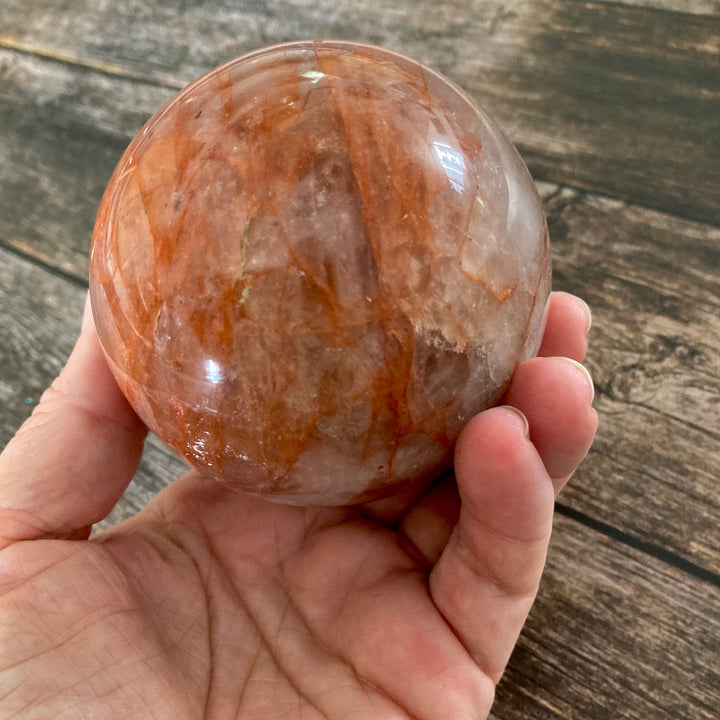 Hematoid Quartz Crystal Sphere