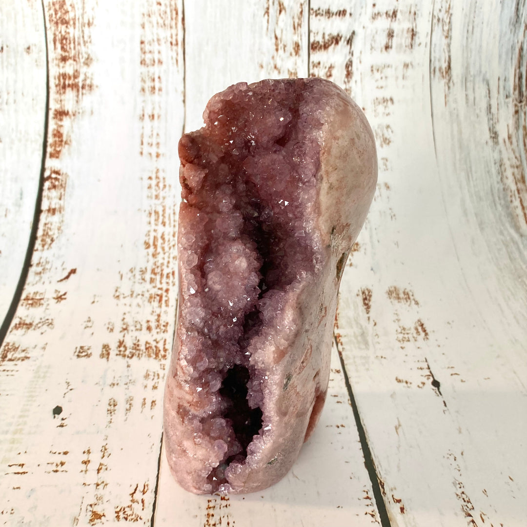 Freeform Pink Amethyst Crystal Cluster