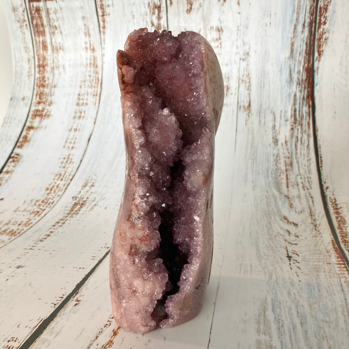 Freeform Pink Amethyst Crystal Cluster