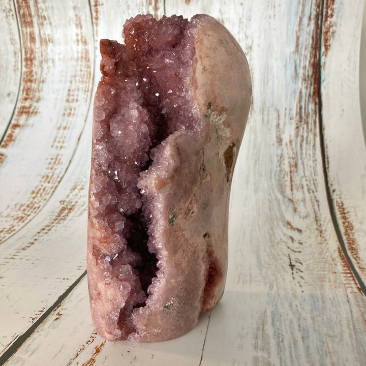 Freeform Pink Amethyst Crystal Cluster