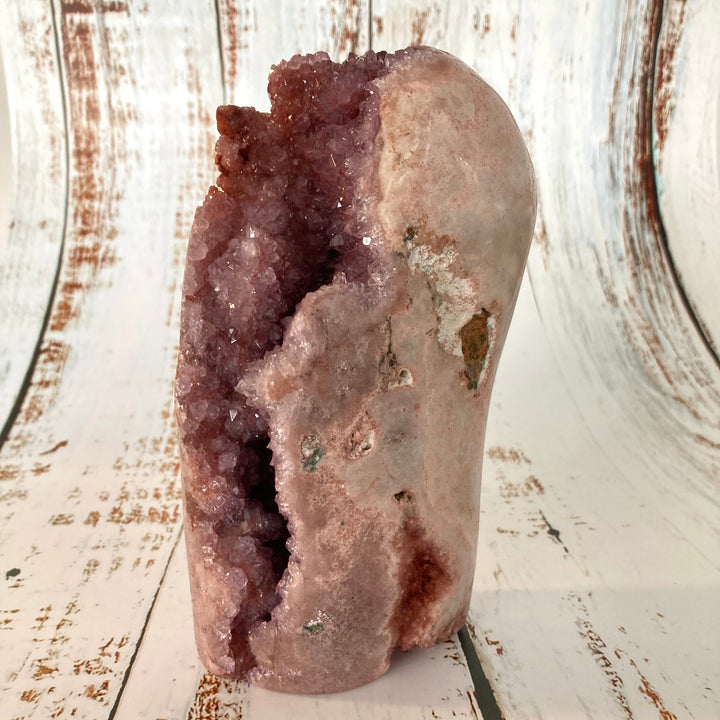 Freeform Pink Amethyst Crystal Cluster