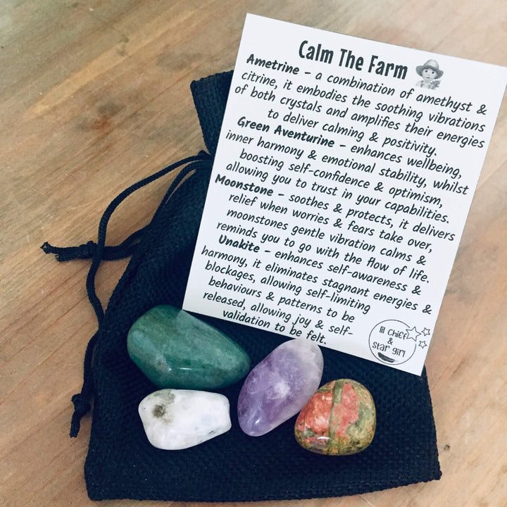Calm The Farm Crystal Pouch