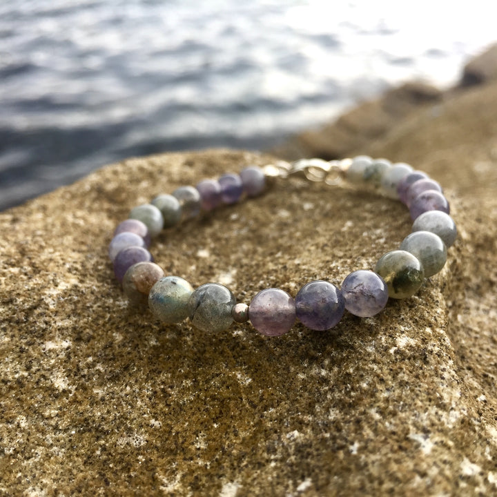 Iolite & Labradorite Crystal Bracelet