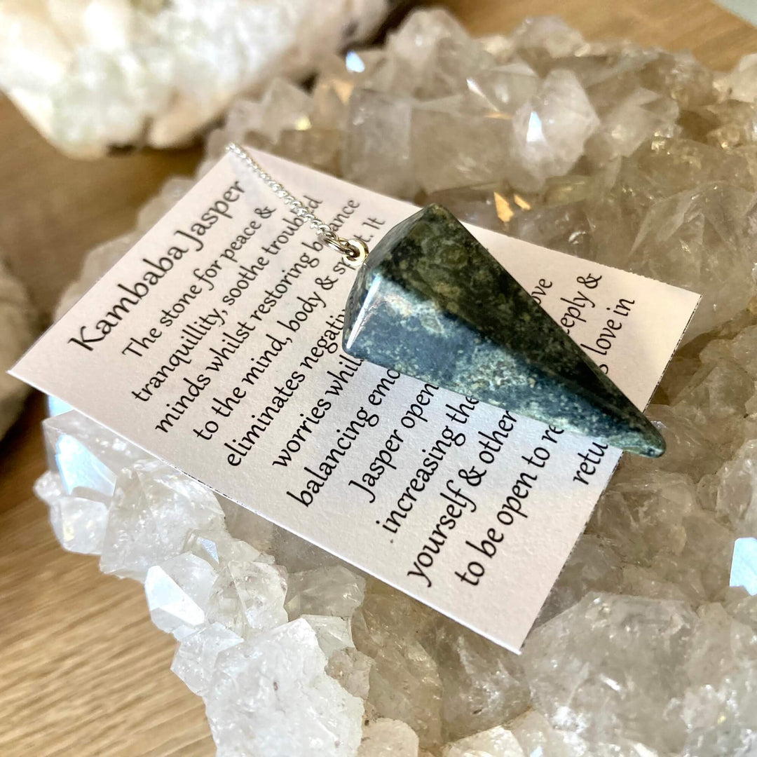 Kambaba Jasper Crystal Pendulum
