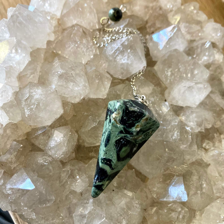 Kambaba Jasper Crystal Pendulum