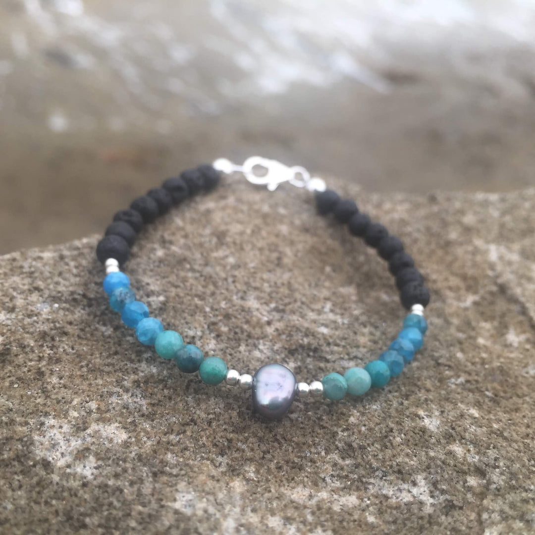 Kids Mermaid dreaming diffuser lava stone bracelet 