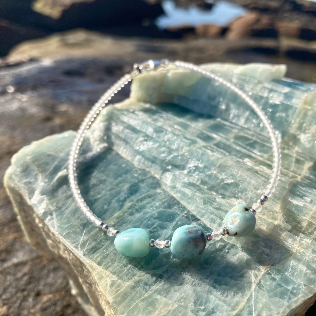 Larimar & Moonstone Anklet
