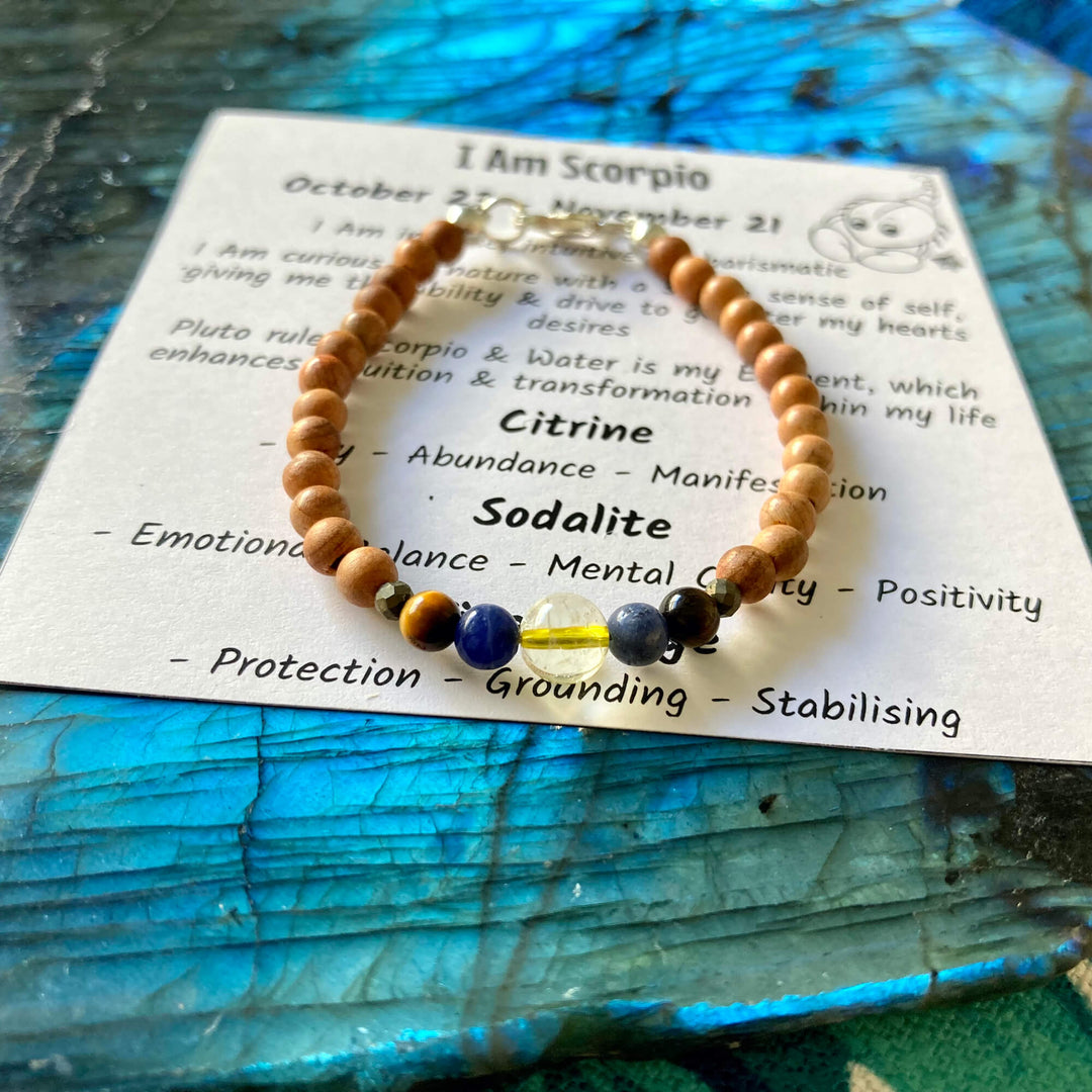 Scorpio Boys Zodiac Bracelet for healing