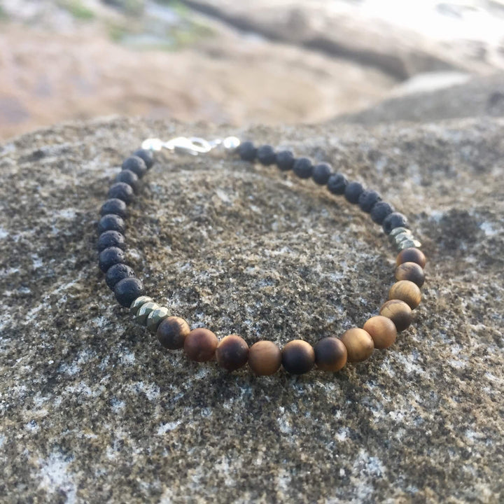Tigers Eye & Pyrite Bracelet 