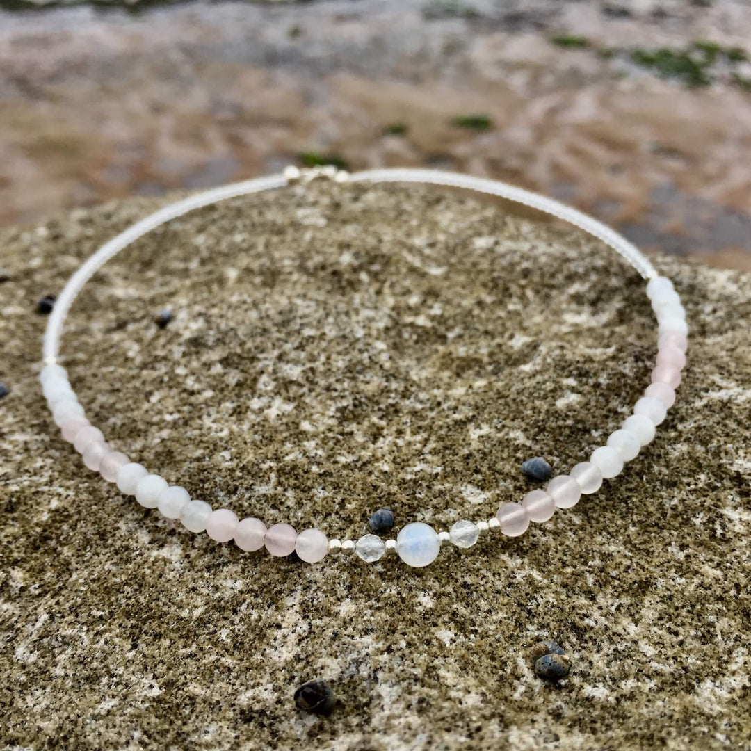 childrens crystal Love you to the moon and back necklace