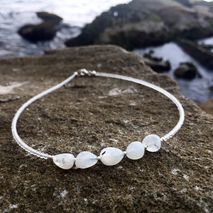 kids healing moon child necklace